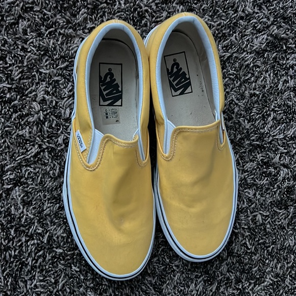 Yellow slip on low top vans. Womens size 8.5 - Picture 2 of 4
